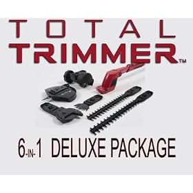Total Trimmer 6 in 1 18-Volt Deluxe Package/Light Weight/Cordless/Easy to Use/Brach Cutter/Grass Trimmer/Hedge Trimmer/Weed Wacker/Grass Shears