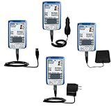 Gomadic for the PalmOne palm Zire 72 - Road Warrior Kit for the PalmOne Zire 72 includes a Car & Wall Charger AND USB cable AND Battery Extender - Gomadic Brand w/ TipExchange Technology