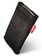 fitBAG Techno Schwarz Handytasche Tasche aus Textil-Stoff mit Microfaserinnenfutter f�r Apple iPhone 5 16GB 32GB 64GB