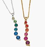 Avon Believe in Love Ombre Pendant Necklace Cool (Silvertone)