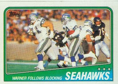 1988 Topps #130 Seahawks TL / Curt Warner - Seattle Seahawks (Team Leaders)(Football Cards)