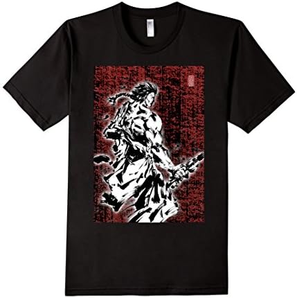 Men's Japanese Fudo Myoo Art Graphic Novelty Design T-Shirt Tee Small Black