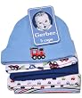 Gerber Boys 5pk Print Caps; Newborn