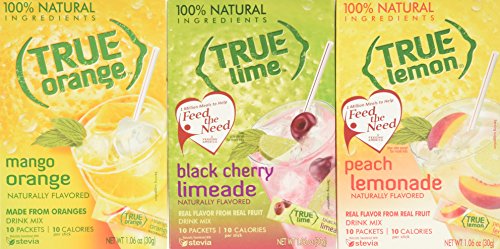 True Black Cherry Limeade, Peach Lemonade, & Mango Orange, 10-count (3pk)