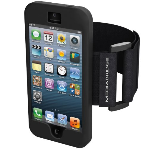 Mediabridge Sport Armband for iPhone 4 / iPhone 4S - Includes Front and Back Screen Protector (Black)