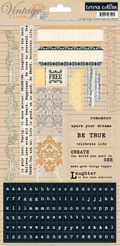 Teresa Collins Designs Vintage Finds Sticker Sheet 1
