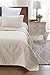 Web Linens Inc Oversized - 3 Piece 100% Cotton Quilted Coverlet Set - Ivory - King/California King 104 x 96 Inches Wrinkle/Fade Resistant Light Weight Luxurious All Season Super Soft Machine Washable