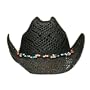 Black Lightweight Toyo Cowboy Hat W/Beaded Hatband