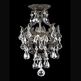 Crystorama Legacy 5193-EB-CL-MWP Mini 3-LT 180w (15H x 10W) Chandelier Lighting in English Bronze