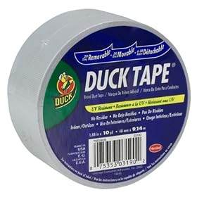 Duck Brand 528183 1-7/8-Inch-by-10-Yard Removable Duct Tape, White