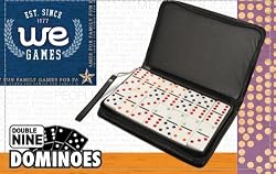 WE Games Double 9 Colored Dot Dominoes in Case