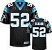 Jon Beason Jersey: Reebok Black Replica #52 Carolina Panthers Jersey - X-Large