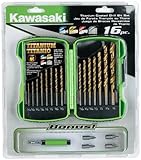 Kawasaki 840233 Titanium Drill Bit Set 16 Pieces [並行輸入品]