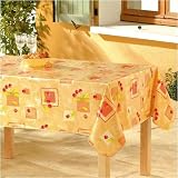Nappe Toile ciree griottine saumon rectangle 140x240cm
