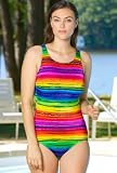 Longitude® Serape High Neck Swimsuit - Women's Swimsuit Plus Size Swimsuit