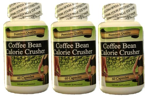 Coffee Bean Calorie Crusher all natural energy 1130 MG per day, 3 months 3 Bottles Supports a Healthy Weight