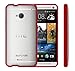 SUPCASE Premium Hybrid Protective Case for HTC One M7 Smartphone (Red/Clear) - Multiple Color Options