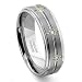 Tungsten Carbide Matrix Diamond Wedding Band Ring