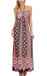 Wrap Stretchy General Print Silk Summer Halter Maxi Dress 