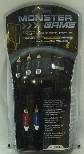 Monster Cable - Gamelink Component Video and Stereo Audio Cable for Playstation 3 - 10Ft