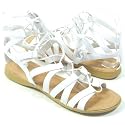 REBUILD Gladiator Flat Sandals White