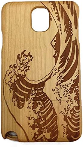Luxqueen®Real Natural Patterns-Waves Wood Wooden Case Cover Shell Skin for Samsung Galaxy Note 3 III N9000(waves)