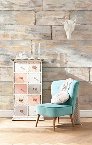 Komar XXL4-014 Shabby Chic Wall Mural, Multicolor, 4 Piece