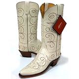 Lucchese Goat Leather Cowboy Boots Womens 7.5 - Beige by Lucchese