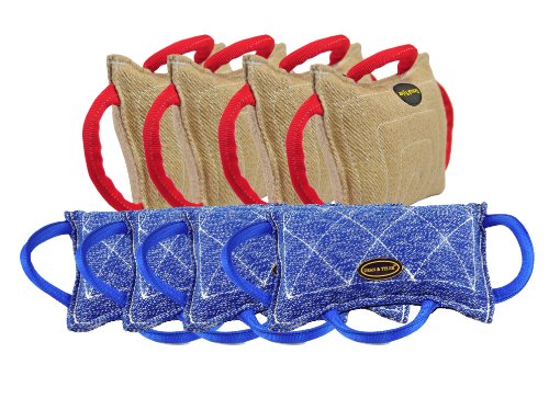 Dean Tyler Bundle Of 8 Bite Pillows For Pets 4 Jute And 4 French