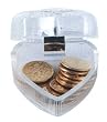 Wedding Ceremonial Arras, or 13 Dimes, with Clear Heart Shaped Box: Imported and Hand-Made