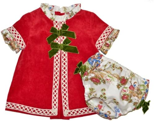 Kerubins Baby Girl Holiday Dress -18 Months-Red, Green