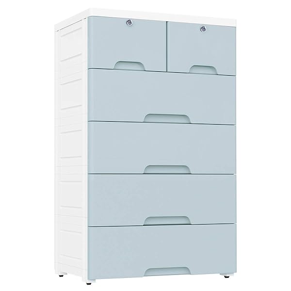 Nafenai 6 Drawer Dresser Chest Of Drawer Plastic Storage Dresser