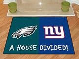 Philadelphia Eagles NFL - New York Giants House Divided Rugs 34" X 45"