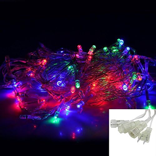 NexScene Waterproof IP65 Outdoor 20M 200 LED 8 Modes Fairy String Light for Wedding Christmas Party Holiday Decoration (RGB with Tail Plug)