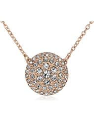 Fossil Glitz Disc Rose Gold Necklace, 18"