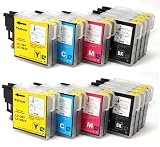 Multipack - 20 Premium Qualité XL Compatible Cartouches d'encre pour Brother LC985 LC39 (8 noir + 4 cyan + 4 magenta + 4 jaune) LC985BK LC985Y LC985C LC985M LC39BK LC39Y LC39C LC39M pour imprimantes Brother DCP-J125 - Brother DCP-J315W - Brother DCP-J515W - Brother MFC-J265W - Brother MFC-J410 - Brother MFC-J415W - Brother MFC-J220 - 100% Quality - SilverTrade GmbH (Silvertrade ©)