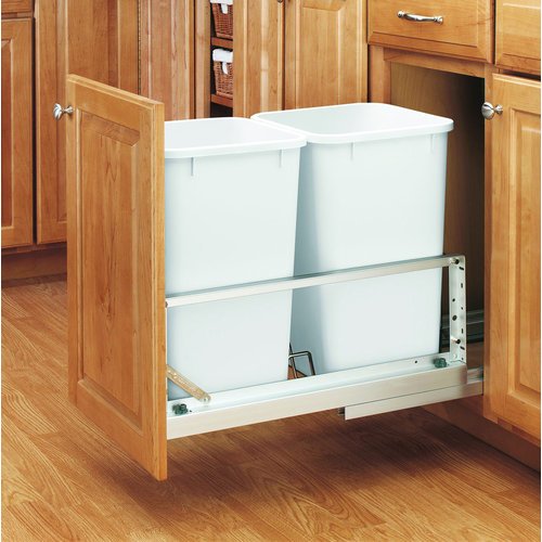 Rev-A-Shelf - 5349-1527DM-2 -  Double 27 Quart Pullout Waste Containers