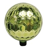 Garden Odyssey 8-Inch Glass Pattern Inlay Globe, Green