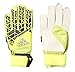 adidas Performance ACE Fingersave Junior Goalie Gloves, Solar Yellow/Black/Onix Grey, Size 3