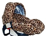 Lollipop Leopard/Blue with Trim Canopy INFANT CAR SEAT COVER