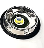 Stainless Steel Non Tip/Skid Doodler Paws Dish Perfect for Small Dog Cat Kitten Puppy 6"