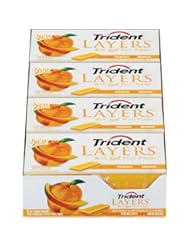 Grocery: Trident Layers Sugarfree Gum - Orchard Peach + Ripe Mango - 8 x 14 Pieces - Trident