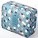 Simmer Stone Portable Travel Camping Hiking Toiletry Hanging Mens/ladies Makeup Cosmetics Wash Bag Case Organizer Holder for Women (blue flower)