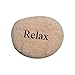 Garden Age Supply Relax Engraved Stone Inspirational Sandblast, Perfect Gorgeous Unique Gift Ideas, Natural Beach Pebble Rock