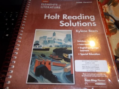 Elements of Literature: Reading Solutions Fifth Course 1st edition by HOLT, RINEHART AND WINSTON (2003) Spiral-bound