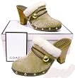 Coach Ivanka Suede Leather Clog Heels