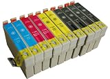 10 TINTEN (4x T1281 2 x T1282 2x T1283 2x T1284)für Epson Stylus mit Chip