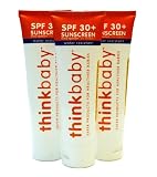 thinkbaby LIVESTRONG Safe Sunscreen, SPF 30 +, 3oz, 3 pack
