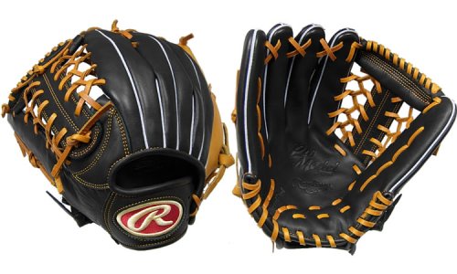 ＜一般軟式左投げグラブ＞Rawlings 鈴木尚広モデル 外野手用 ブラック×ライトブラウン 2008NEWモデル RG28GS-9027-R