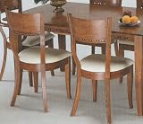 Review visiondecor Furniture  / 2 Cherry Brown Finish Modern Wood Dining Chair/Chairs w/Cushion Seats